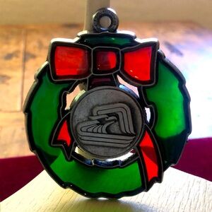 Bird Ornament stain glass with metal